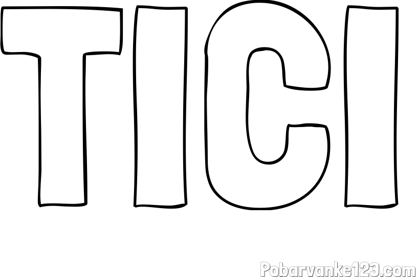 Pobarvanka imena TICI