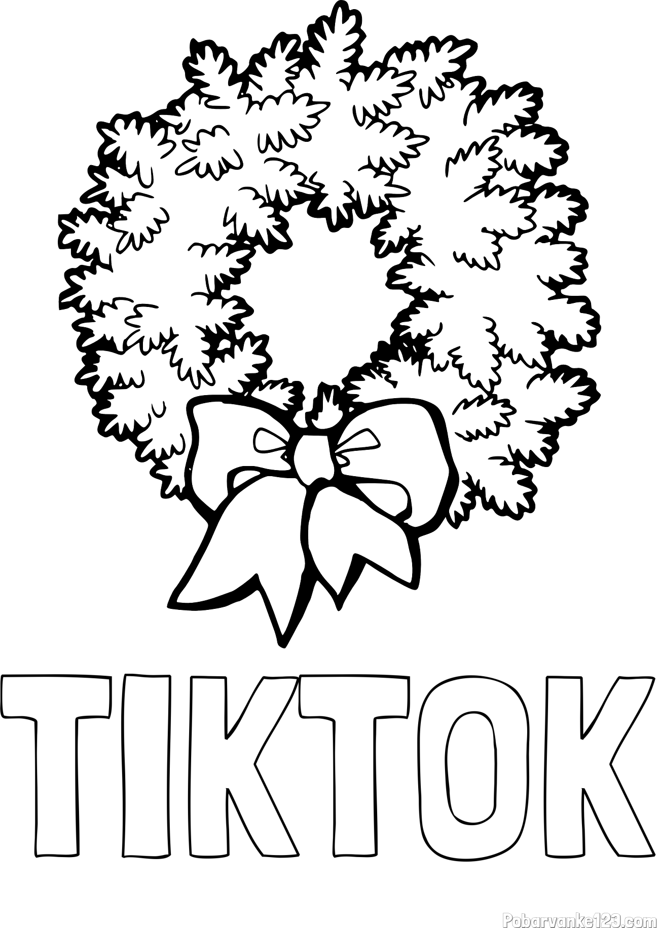 Pobarvanka imena TIKTOK in adventni venček
