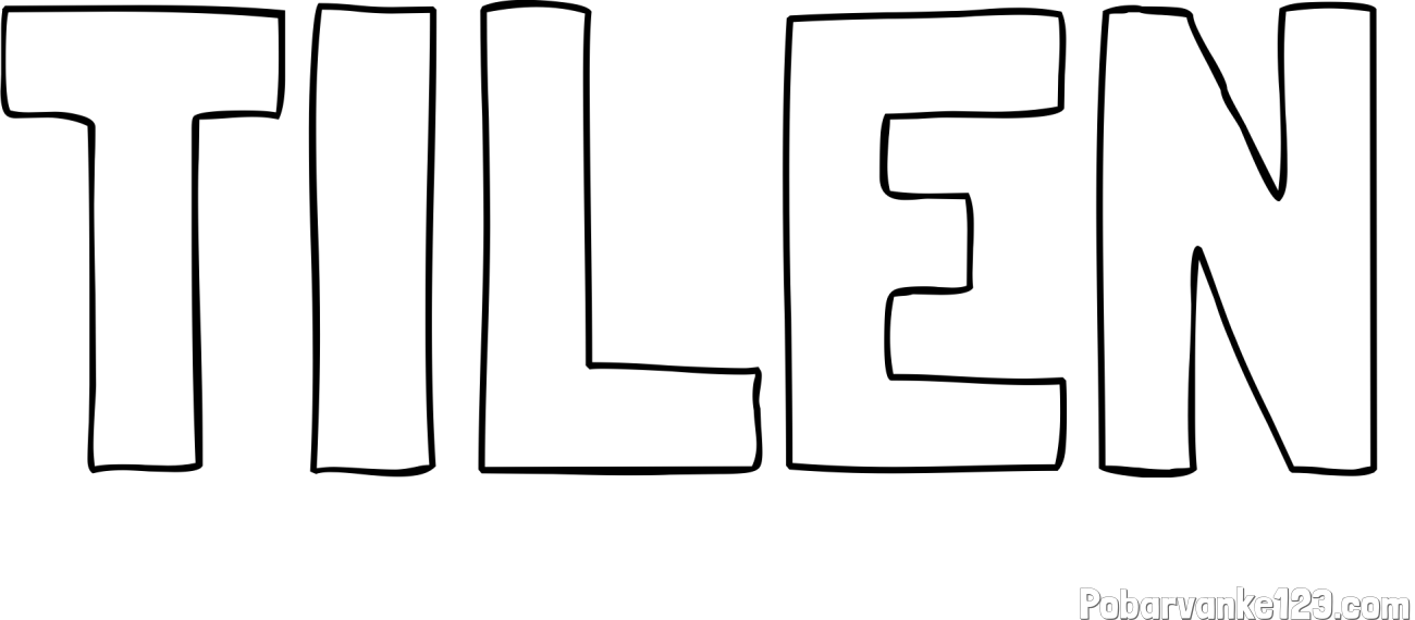 Pobarvanka imena TILEN