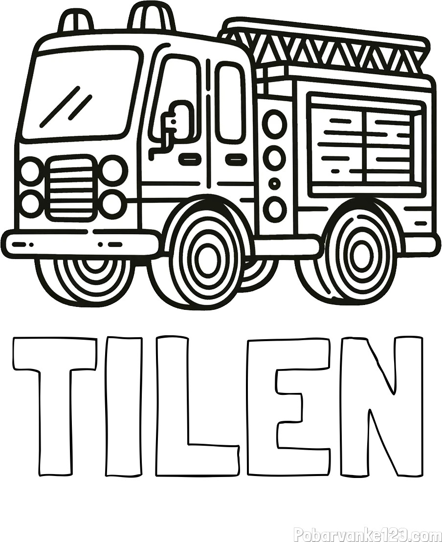 Pobarvanka imena TILEN