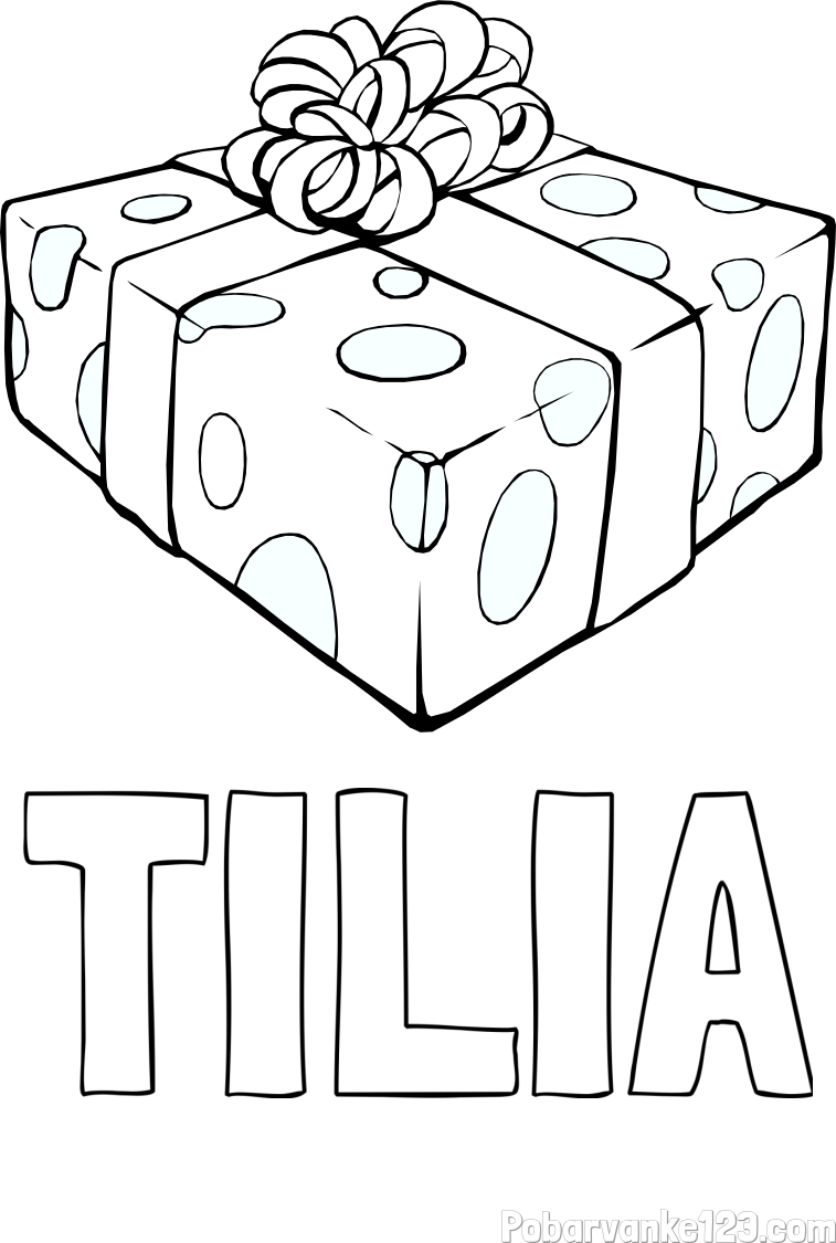 Pobarvanka imena TILIA in božično darilo