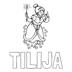 Pobarvanka imena TILIJA