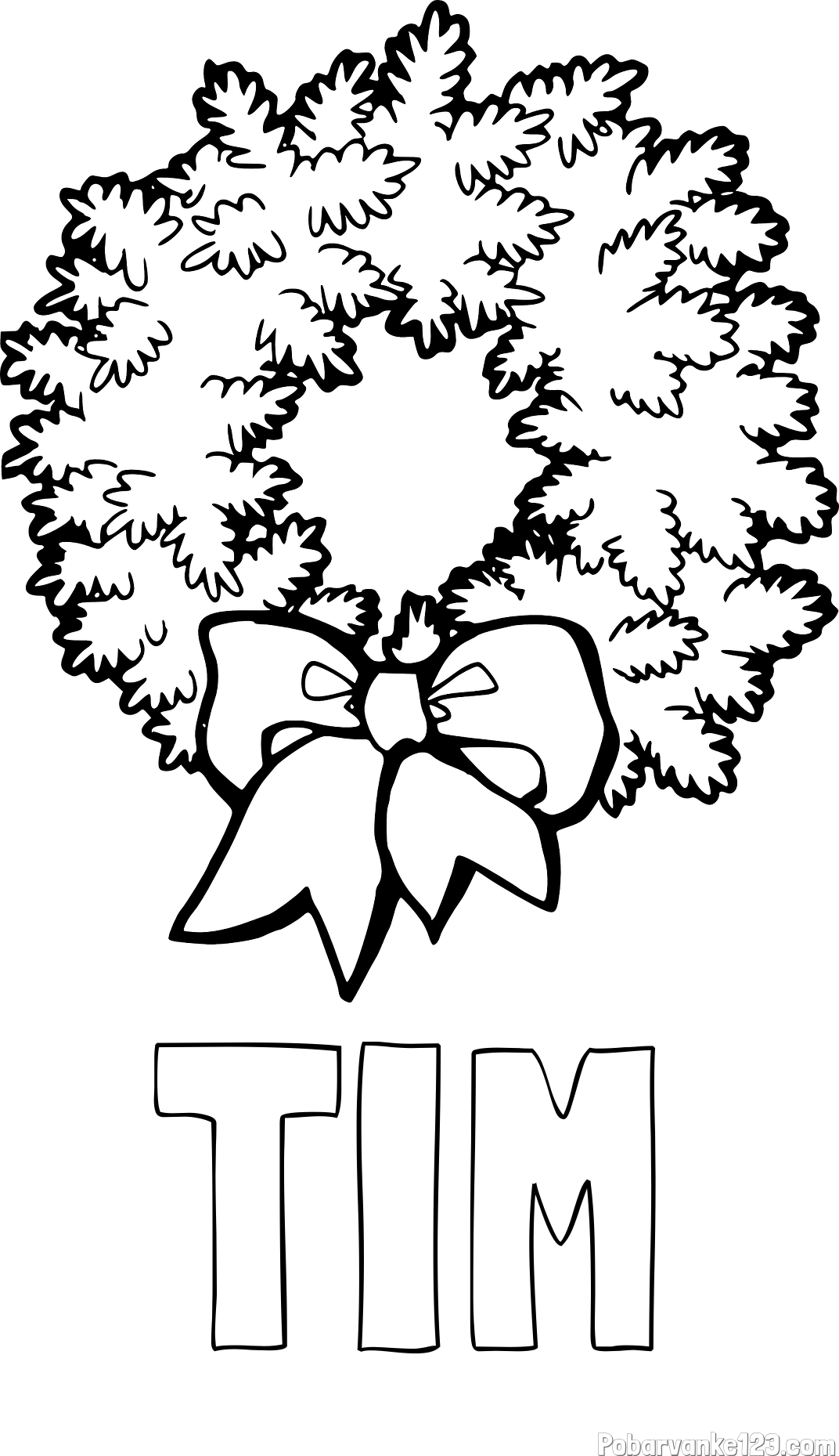 Pobarvanka imena TIM in adventni venček