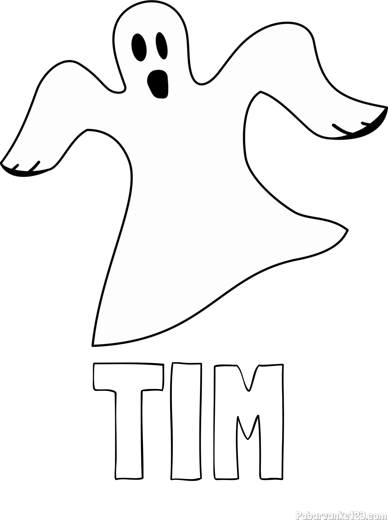 Pobarvanka imena TIM in pobarvanka duha