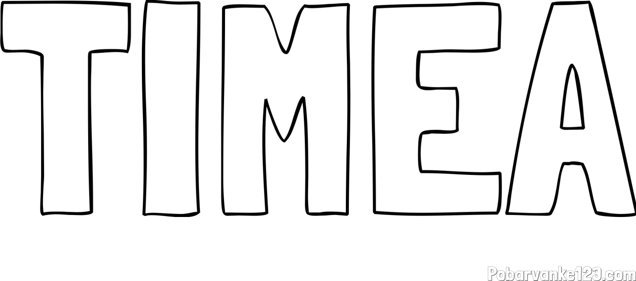 Pobarvanka imena TIMEA