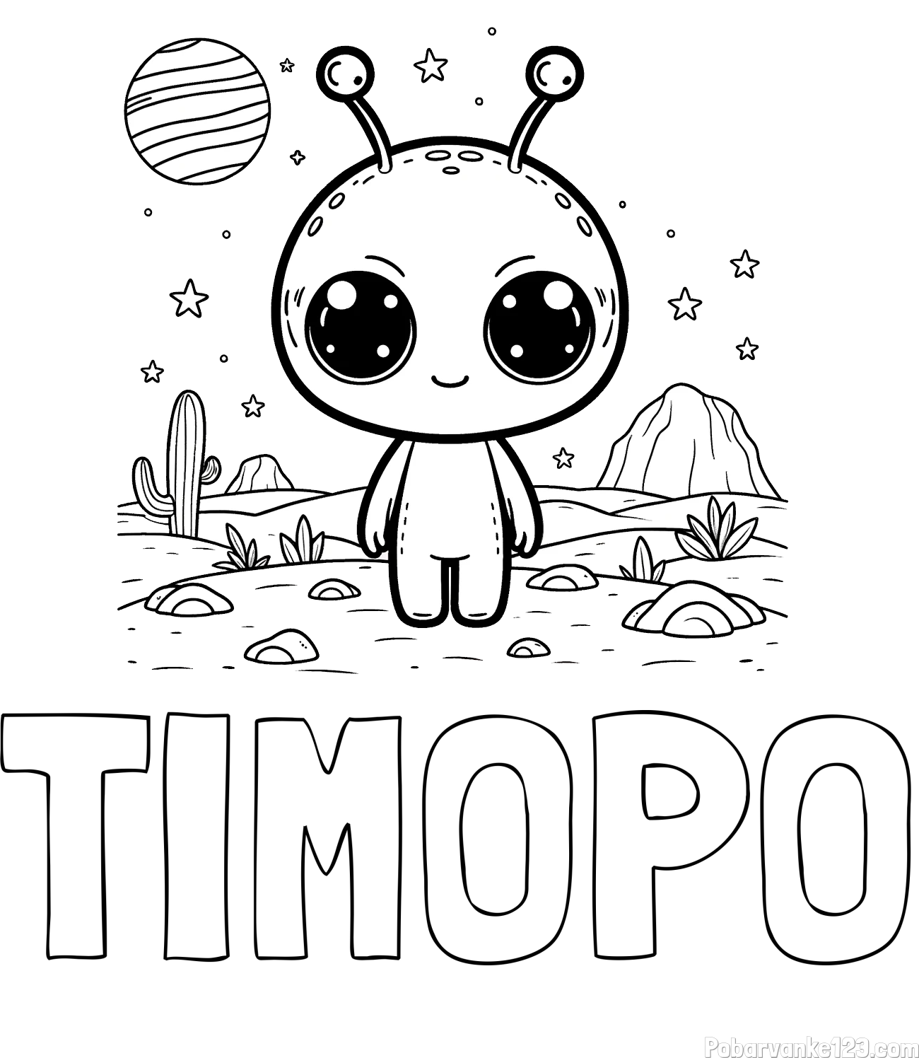 Pobarvanka imena TIMOPO in pobarvanka marsovca