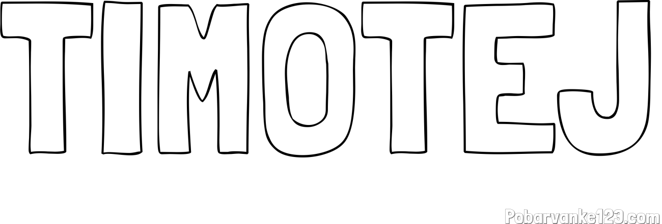 Pobarvanka imena TIMOTEJ