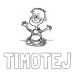 Pobarvanka imena TIMOTEJ