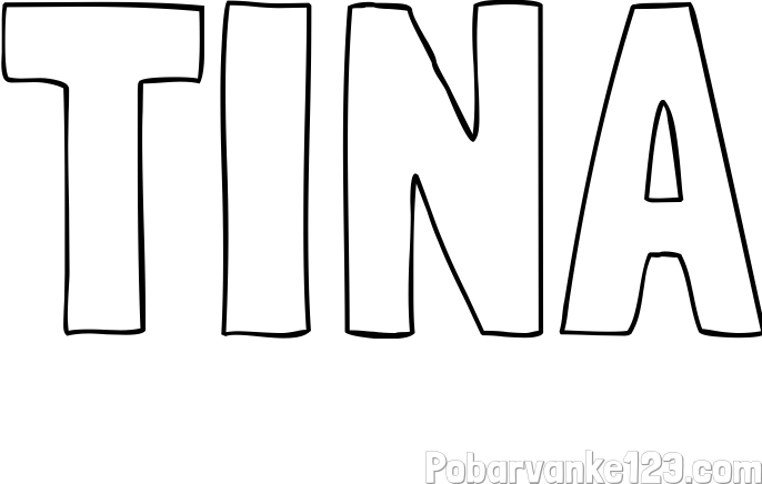 Pobarvanka imena TINA