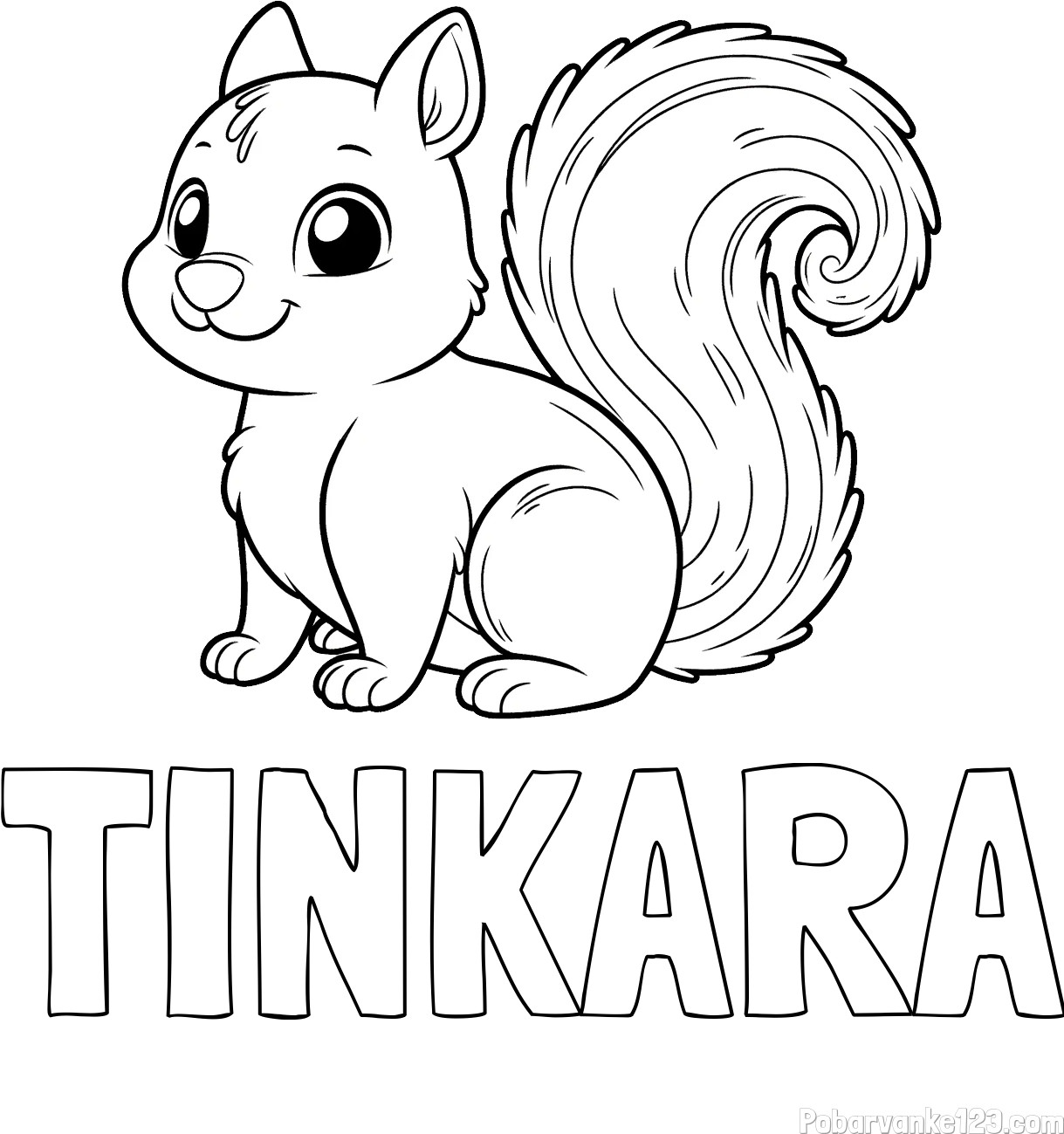 Pobarvanka imena TINKARA