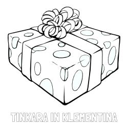 Online izdelana pobarvanka - Pobarvanka imena TINKARA IN KLEMENTINA in božično darilo