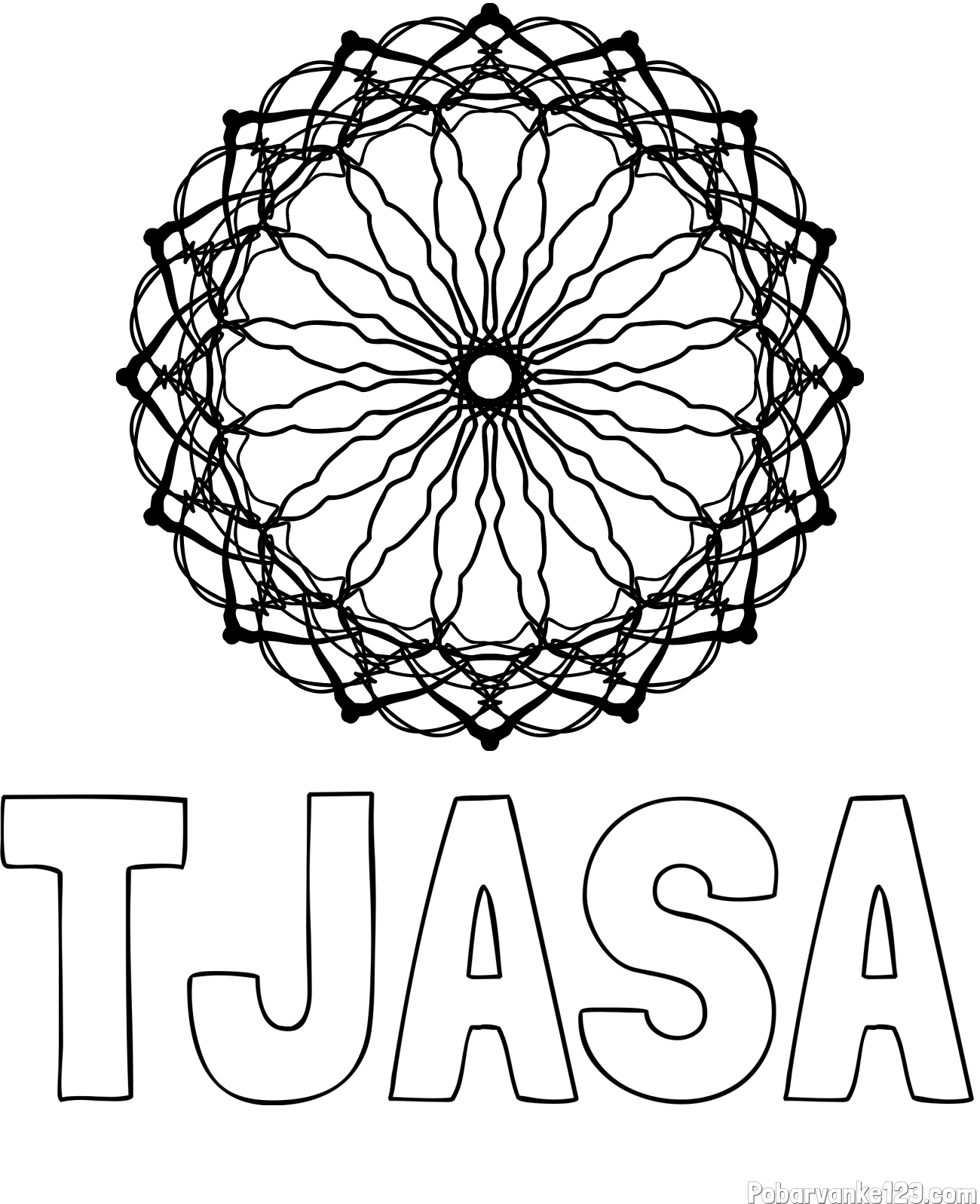 Pobarvanka imena TJAŠA in madale