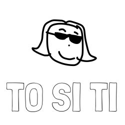 Online izdelana pobarvanka - Pobarvanka imena TO SI TI in KUL MAMI