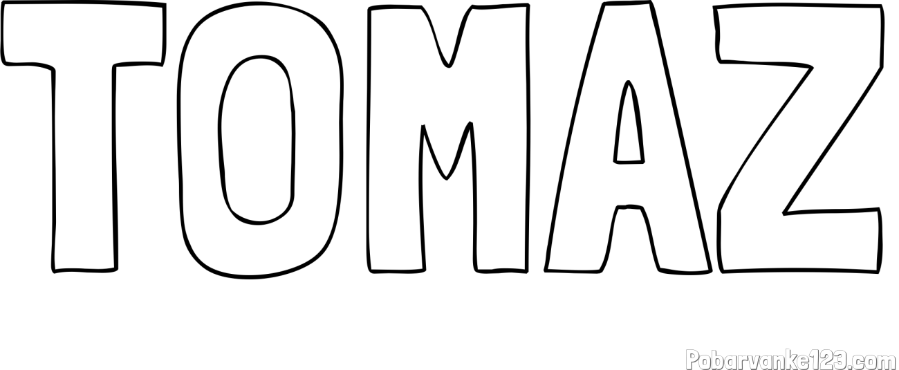 Pobarvanka imena TOMAŽ