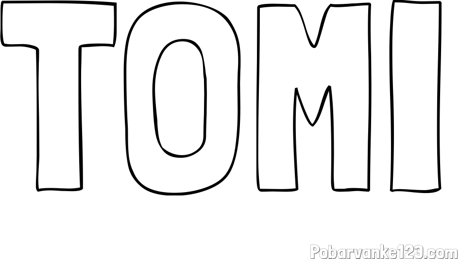 Pobarvanka imena TOMI