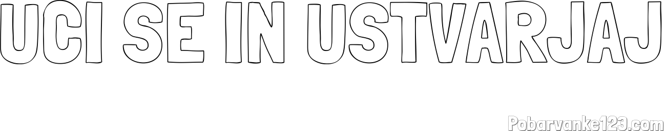 Pobarvanka imena UČI SE IN USTVARJAJ