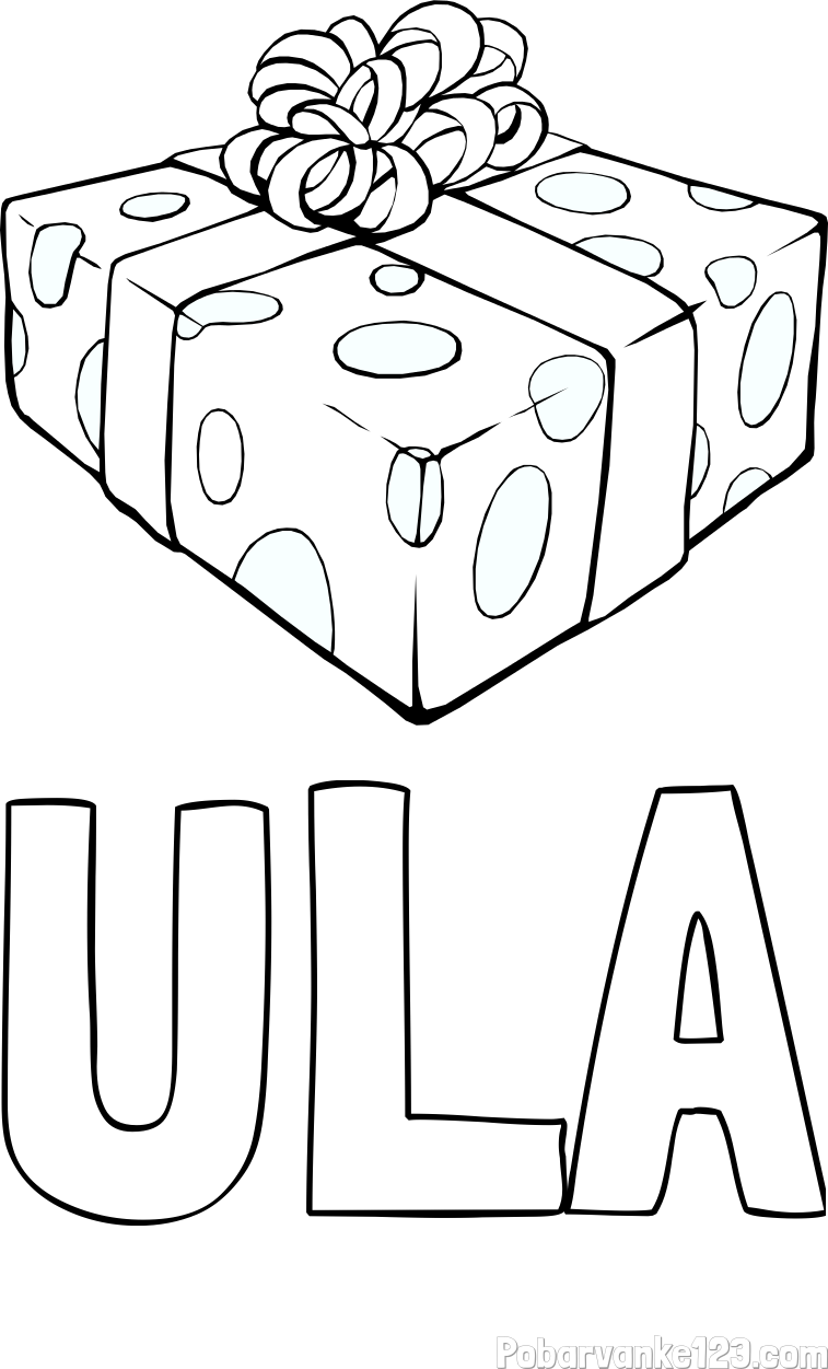 Pobarvanka imena ULA in božično darilo