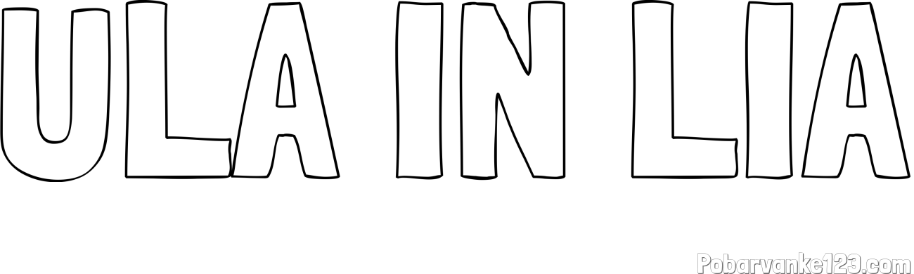 Pobarvanka imena ULA IN LIA