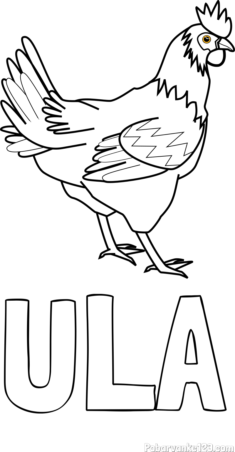 Pobarvanka imena ULA in pobarvanka kokoške