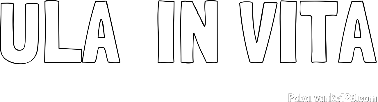 Pobarvanka imena ULA  IN VITA