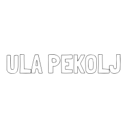 Online izdelana pobarvanka - Pobarvanka imena ULA PEKOLJ