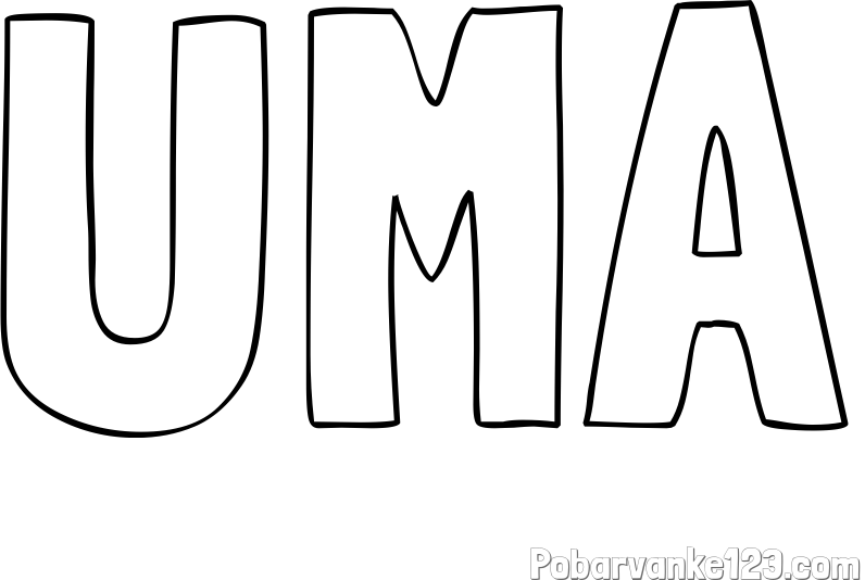 Pobarvanka imena UMA