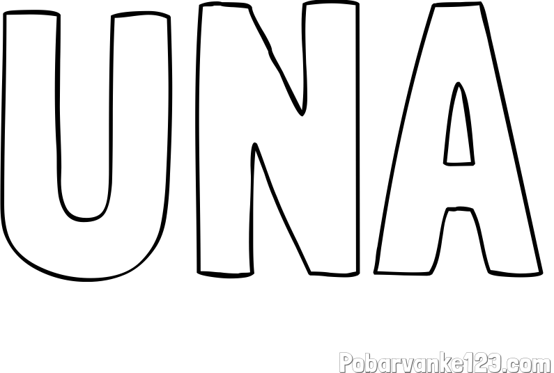 Pobarvanka imena UNA