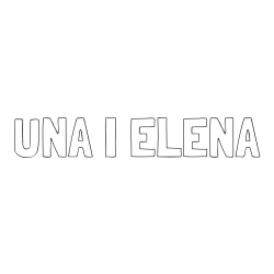 Online izdelana pobarvanka - Pobarvanka imena UNA I ELENA