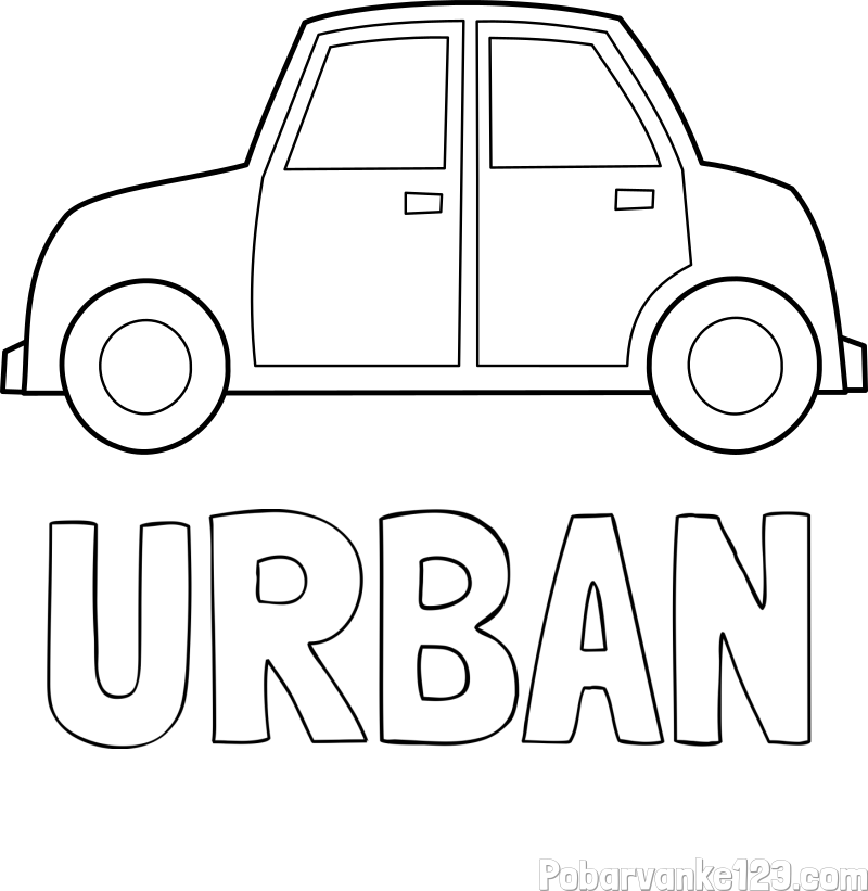 Pobarvanka imena URBAN in pobarvanka avta