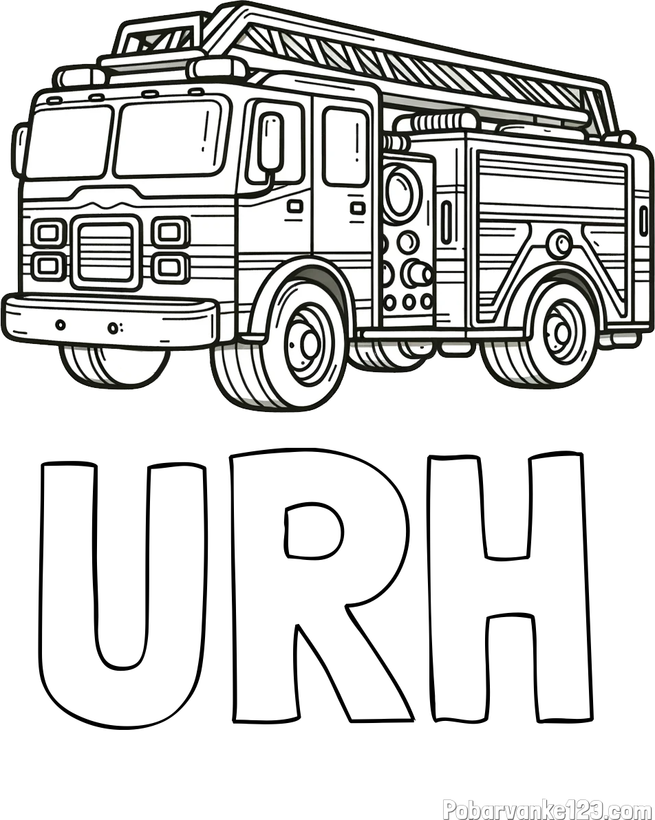 Pobarvanka imena URH in pobarvanka gasilskega avta z veliko podrobnostmi