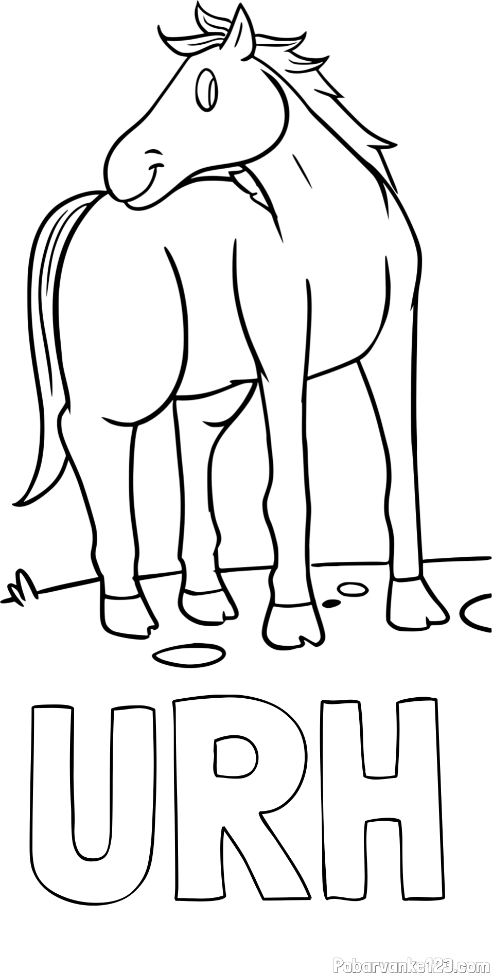 Pobarvanka imena URH in pobarvanka prikupnega konjička