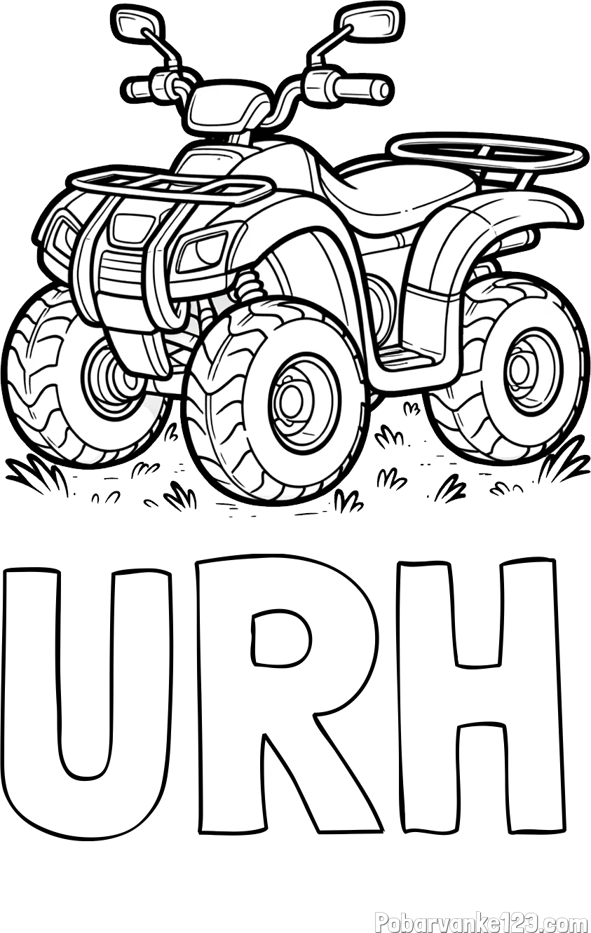Pobarvanka imena URH in pobarvanka velikega štirikolesnika