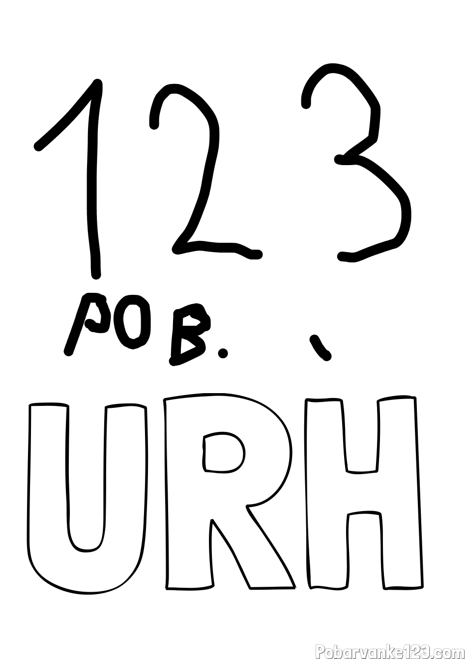 Pobarvanka imena URH in v čast izvajalcem