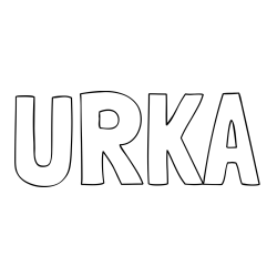 Online izdelana pobarvanka - Pobarvanka imena URKA