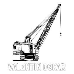 Online izdelana pobarvanka - Pobarvanka imena VALENTIN OSKAR in pobarvanka žerjava