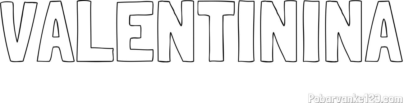 Pobarvanka imena VALENTININA