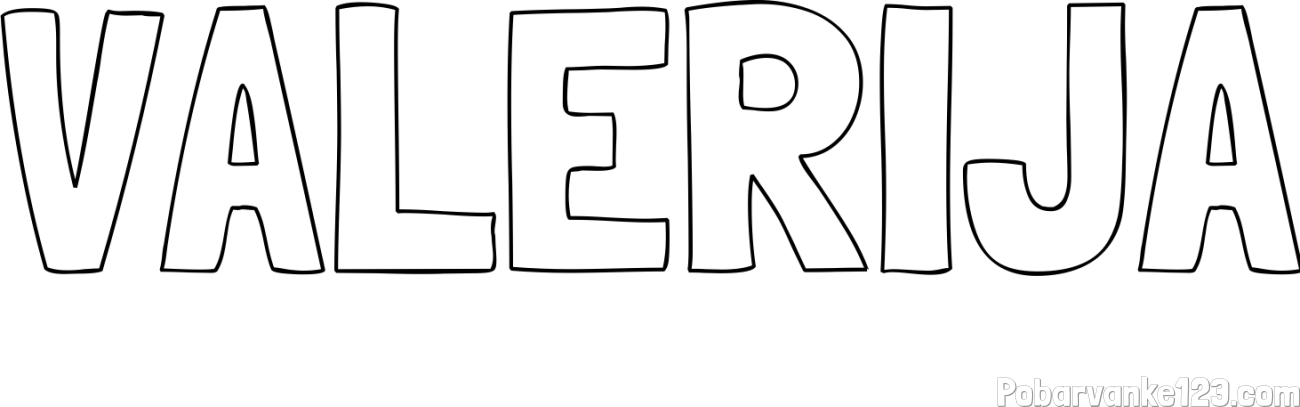 Pobarvanka imena VALERIJA