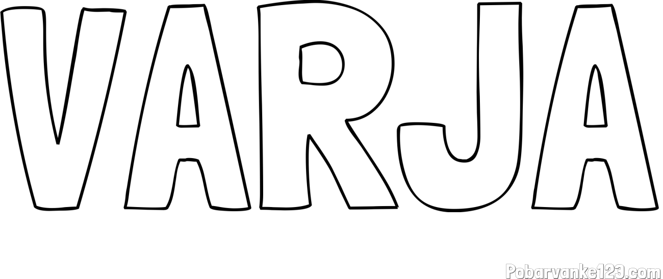 Pobarvanka imena VARJA