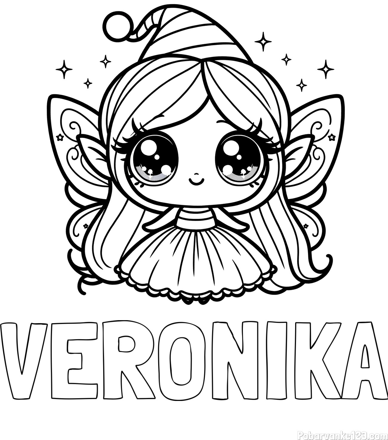 Pobarvanka imena VERONIKA