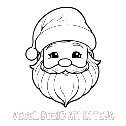 Online izdelana pobarvanka - Pobarvanka imena VESEL BOŽIČ ATI IN TEJA in pobarvanka ljubke božičkove glave