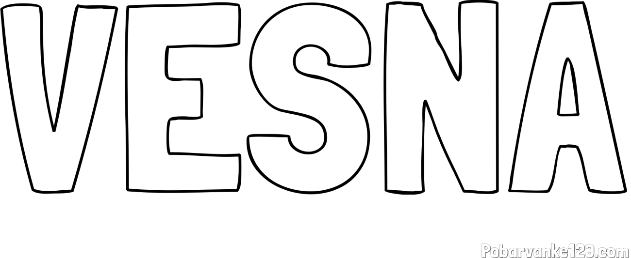 Pobarvanka imena VESNA