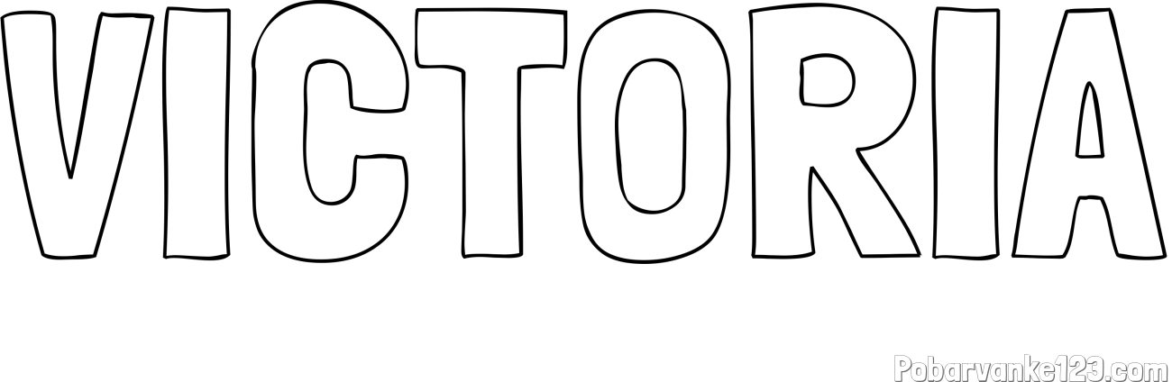 Pobarvanka imena VICTORIA