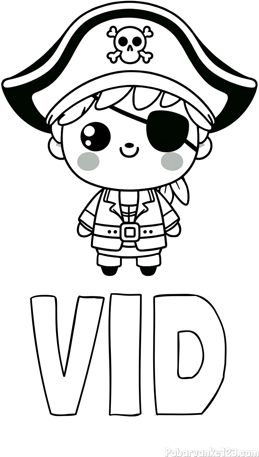 Pobarvanka imena VID in pobarvanka ljubkega gusarja