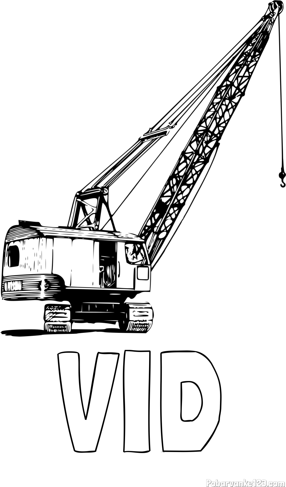 Pobarvanka imena VID in pobarvanka žerjava