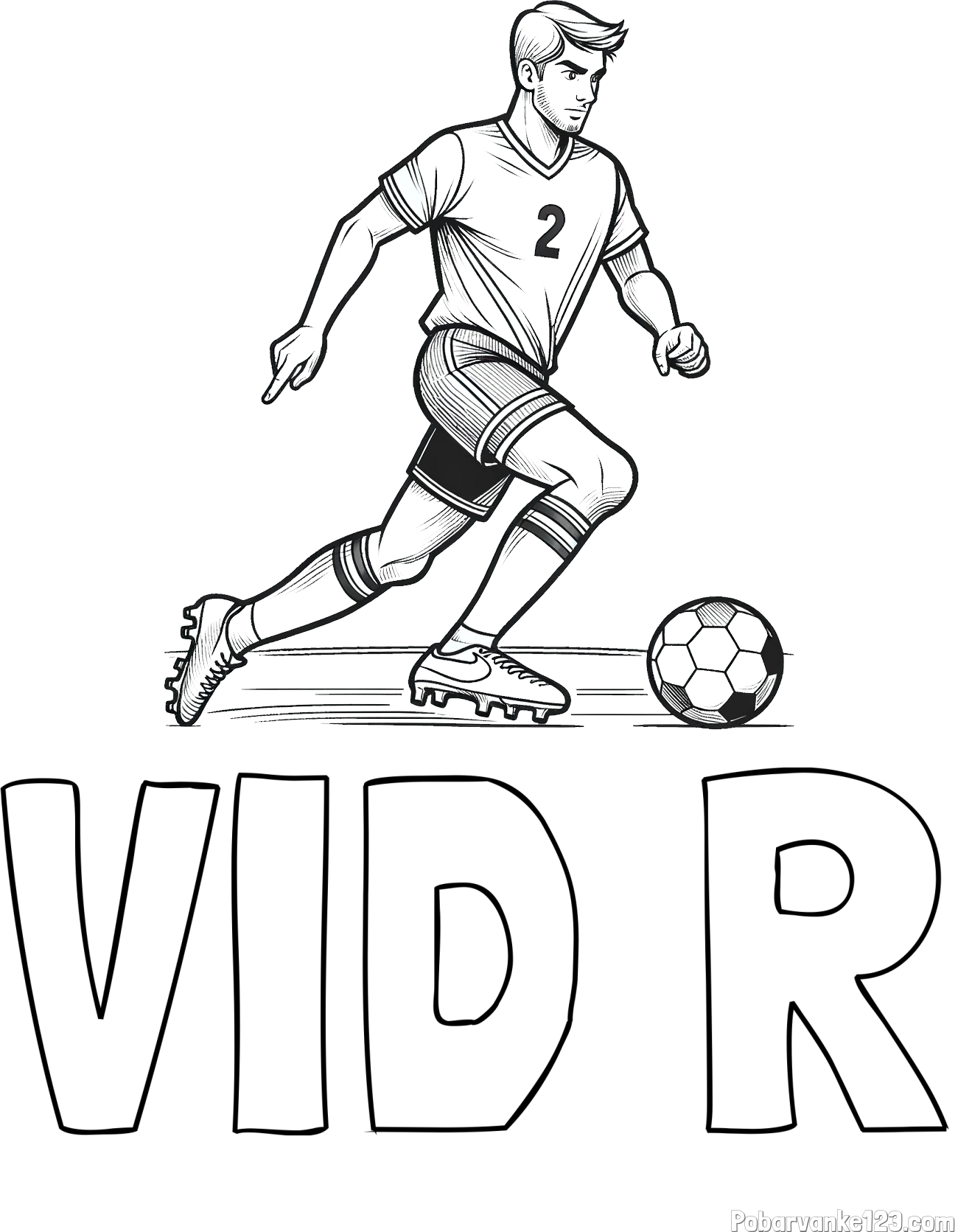 Pobarvanka imena VID R in pobarvanka nogometaša