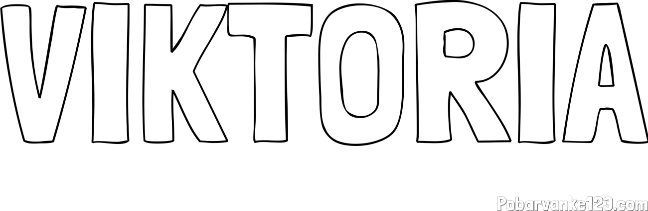 Pobarvanka imena VIKTORIA