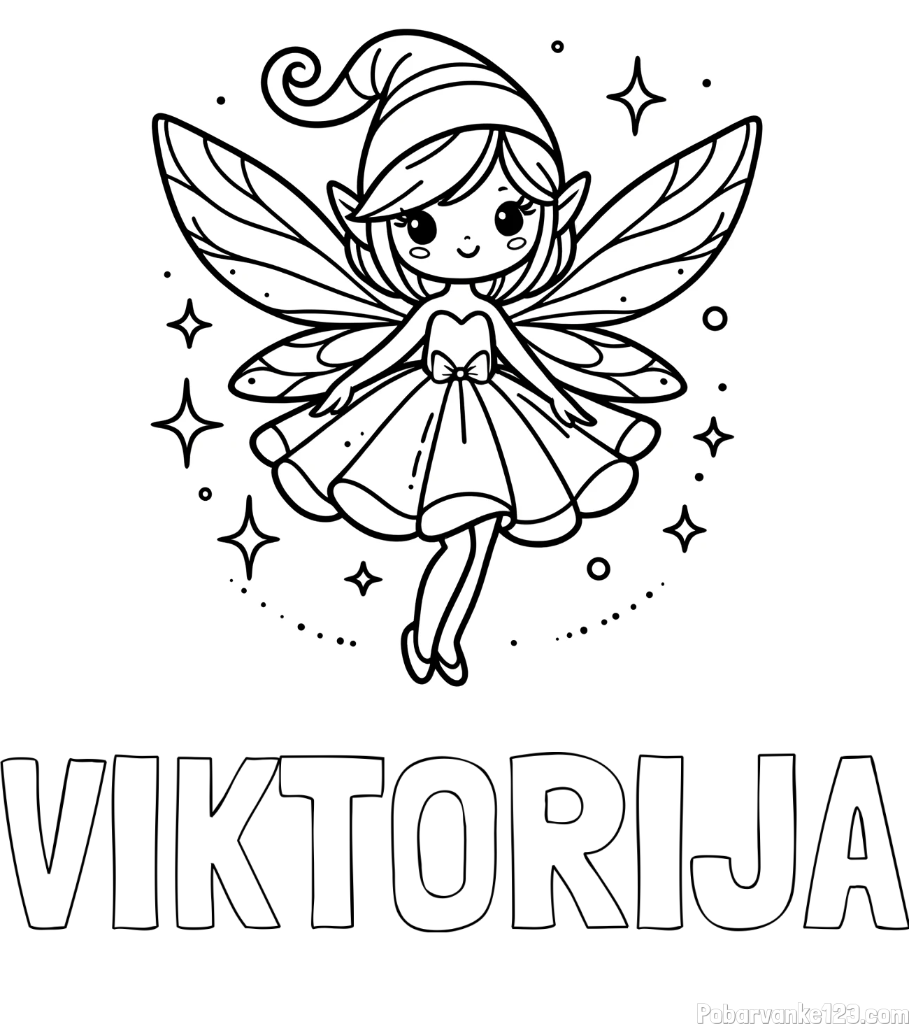 Pobarvanka imena VIKTORIJA