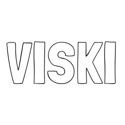 Online izdelana pobarvanka - Pobarvanka imena VISKI