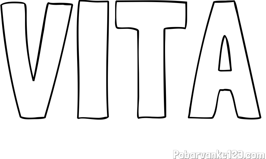 Pobarvanka imena VITA