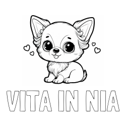 Pobarvanka imena VITA IN NIA in pobarvanka čivave